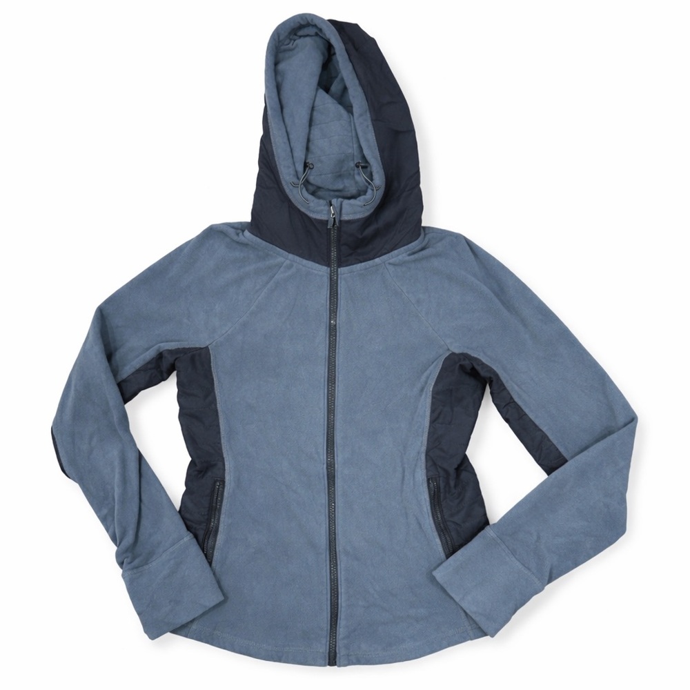 Abercrombie & Fitch Fleece Jacket with hood Grey Black Women’s Size Medium